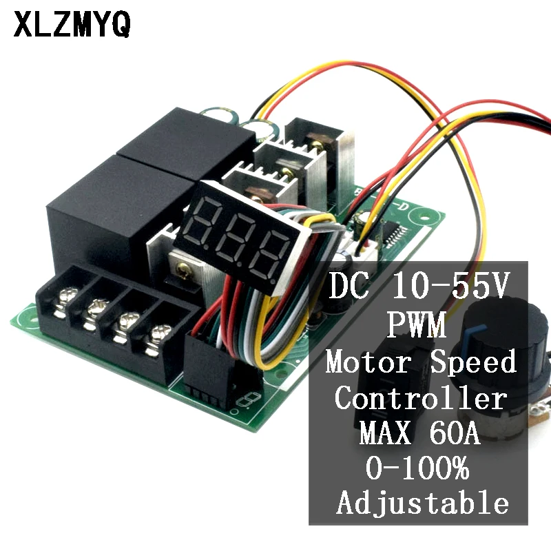 BuyWeek PWM DC-Motordrehzahlregler – 6–60 V, 30 A, Mit Digitalanzeige & Drehgeber Für Präzise Regelung BuyWeek PWM DC-Motordrehzahlregler – 6–60 V, 30 A, Mit Digitalanzeige & Drehgeber Für Präzise Regelung
