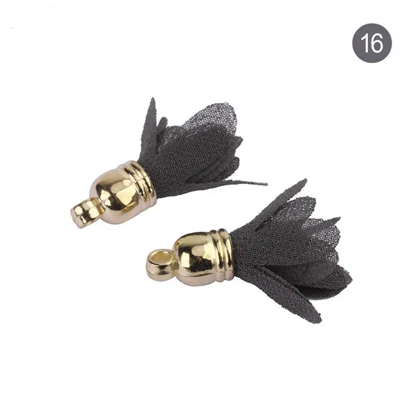 30 pieces of 3cm color optional mini tassel DIY fabric tassel, tassel jewelry earrings accessories - Цвет: dark gray