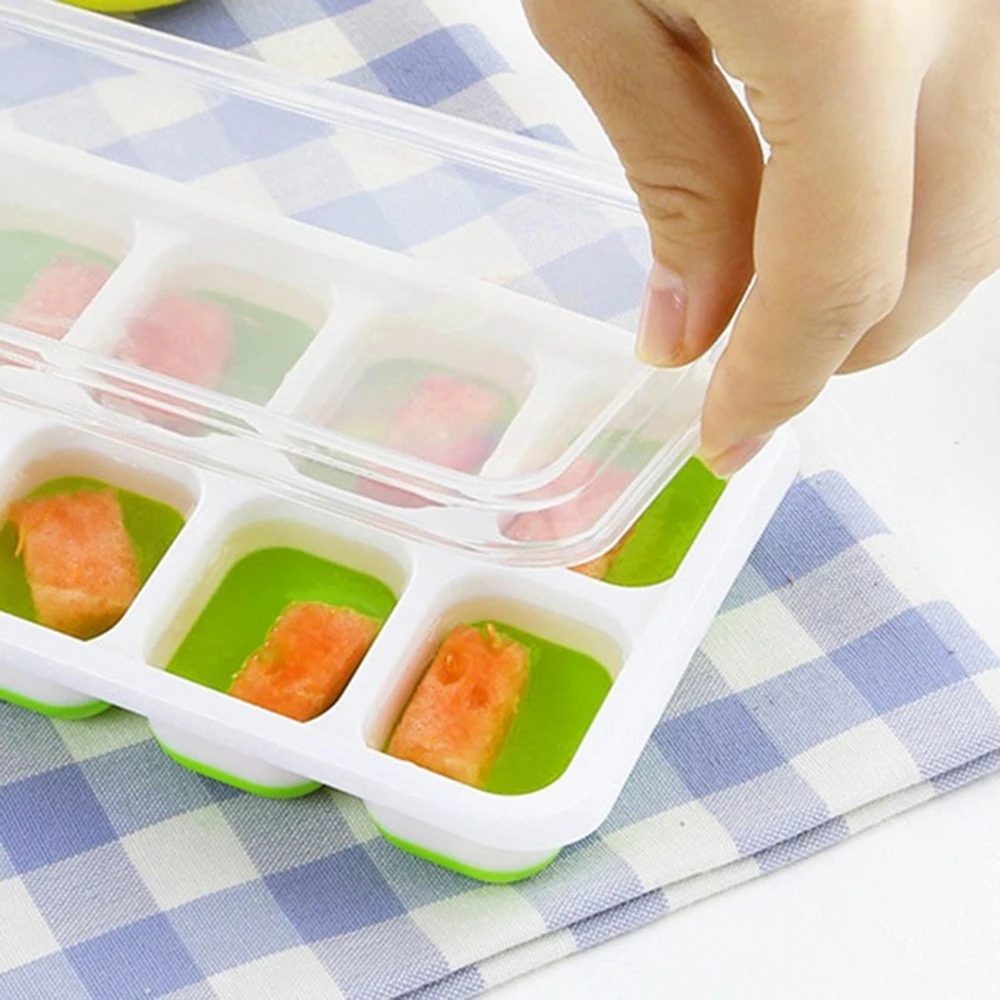 Silicone Tray Mould Silica Gel Tool Lce Square Mold Ice Box Kitchen Home Bar