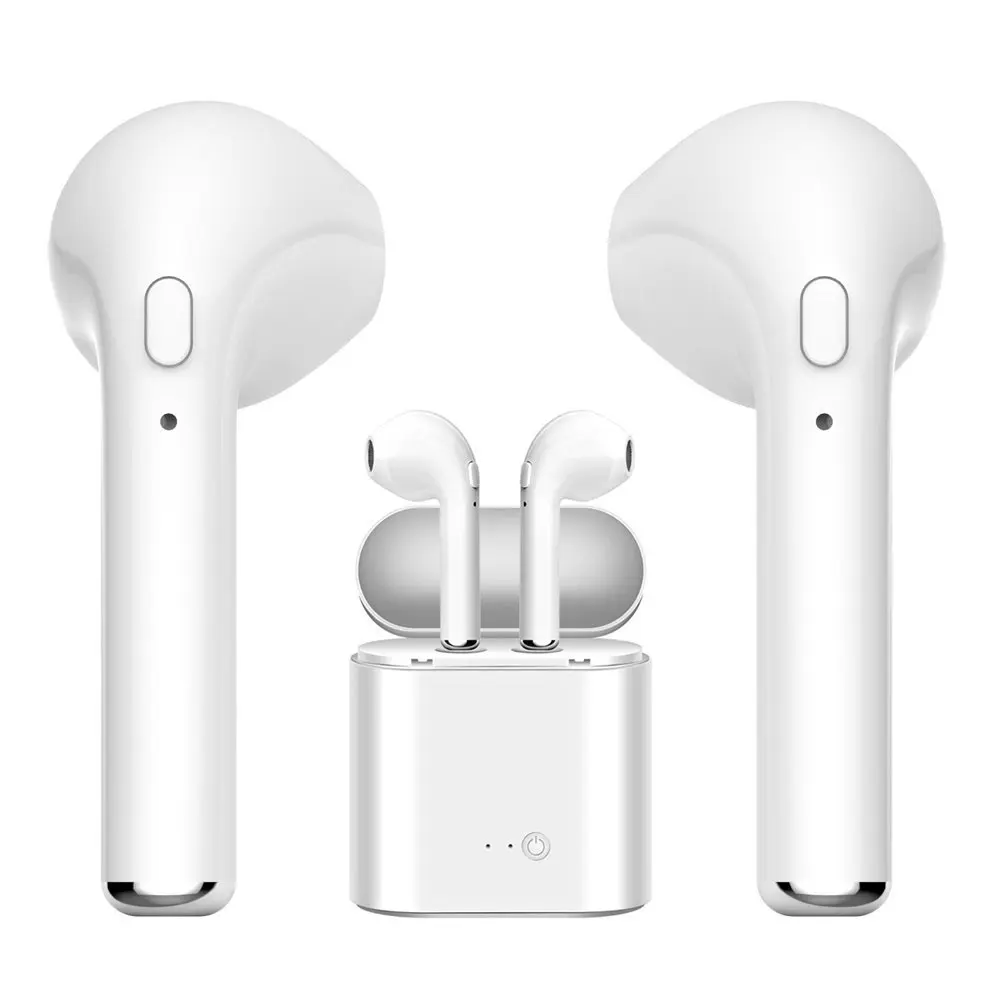 Bluetooth наушники i7 i7s TWS беспроводная гарнитура для спорта зарядное устройство iPhone
