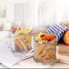 Портативная мини-корзина для жарки чипсов, ситечко для фритюрницы, кухонная корзина для повара, дуршлаг, инструмент из нержавеющей стали, корзина для картофеля фри