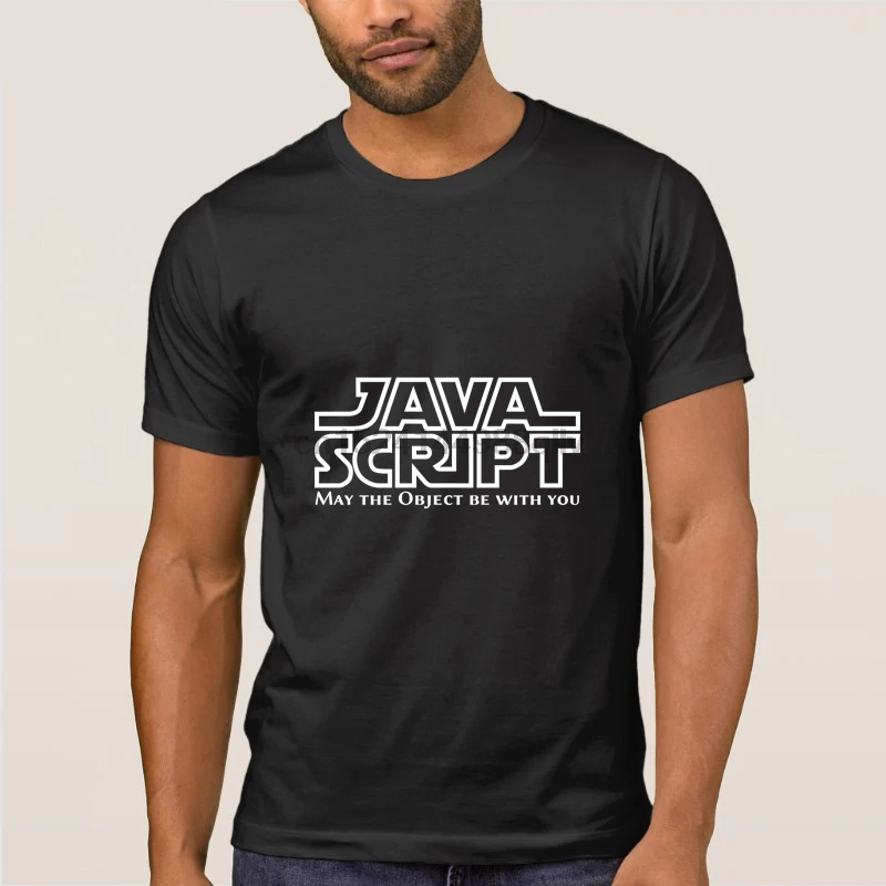 Javascript May The Objet Be With You Футболка мужская футболка Kawaii по индивидуальному заказу
