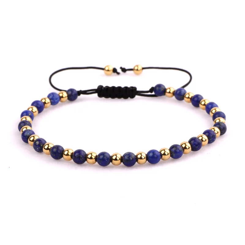Fashion Beads Women Men Jewelry New Design Small 4mm Gold Stainless Steel Beads DIY Letters Inspired Bracelet Women Men