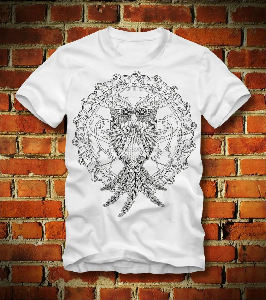 Boardrippaz T Shirt Owl Eule Mandala Uhu Hipster Psychedelisch Zen Feng Shui Qi T Shirts Aliexpress