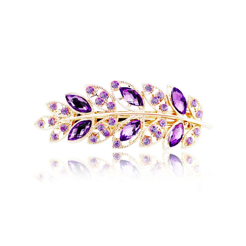 style 4 Purple Для женщин волос аксессуары и клипсы для волос для девочек лист Форма разных Стиль для женщин Зажимы Головные Уборы Заколка для волос, заколки для волос, украшение для волос - Цвет: style 4 Purple