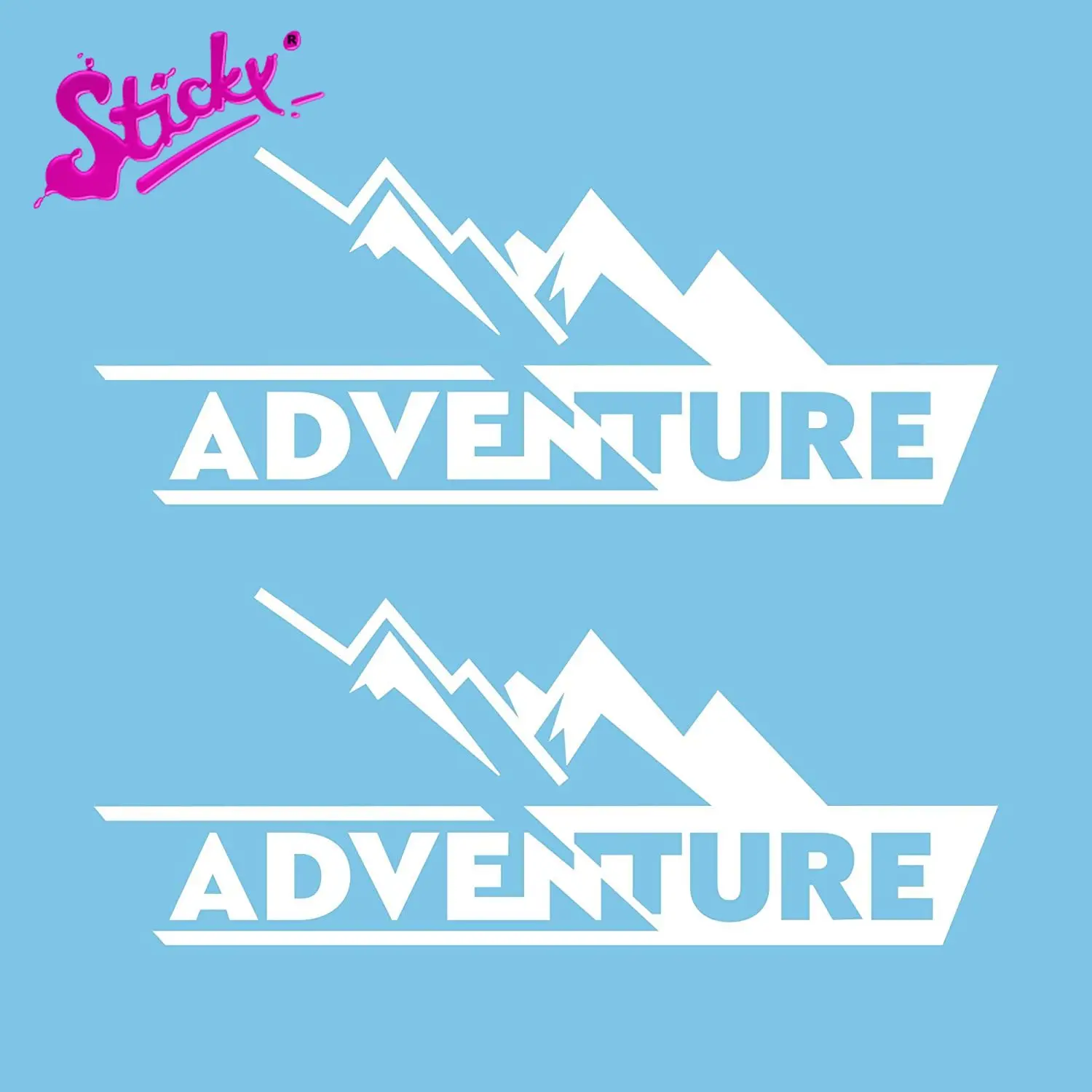 

STICKY Stickers Adventure 4x4 Off Road Off-Road Sport Suitcases Motorcycle Chest Trail Pack 2 Units for Car or Motorcycle