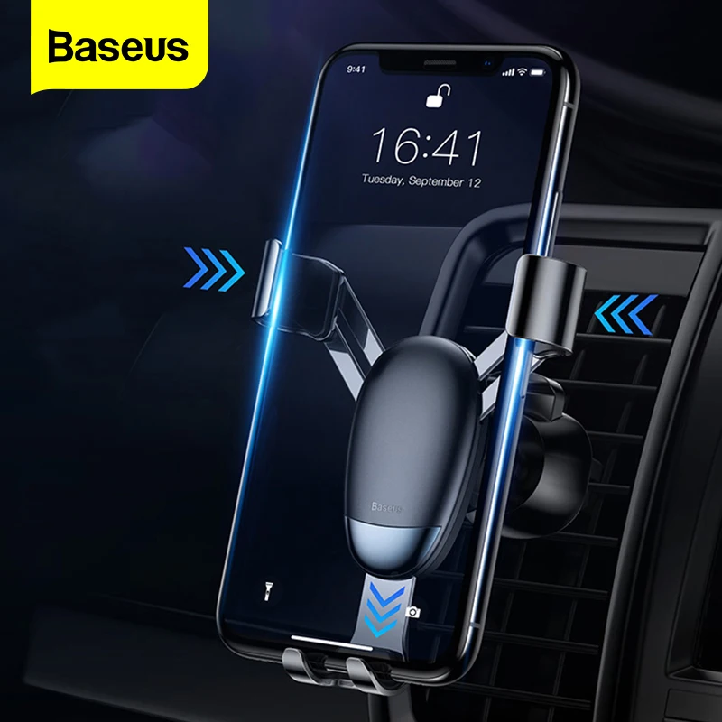 Baseus Металл Мини гравитационный Автомобильный держатель для телефона на магните
