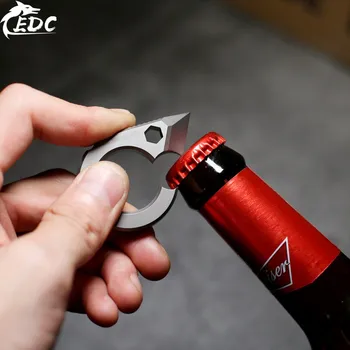 

A176 Titanium Alloy Cool Self-defense Pendant Necklace Opener Loadable Screwdriver Multi-tool Unpacking tool Keychain EDC Gadget