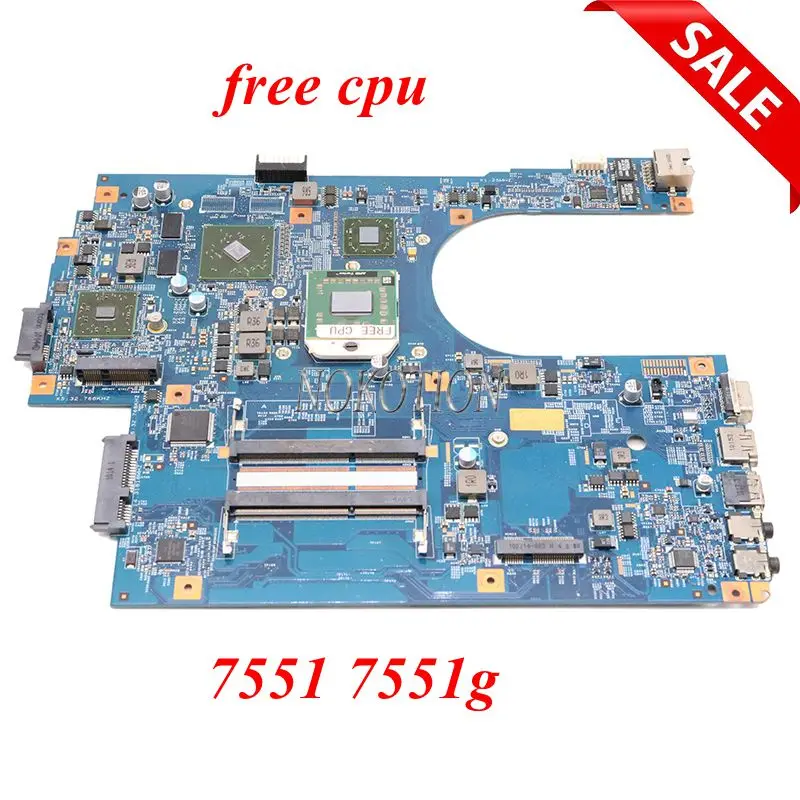 Материнская плата NOKOTION для ноутбуков acer aspire 09929 материнская 7551 7551G бесплатные ЦП