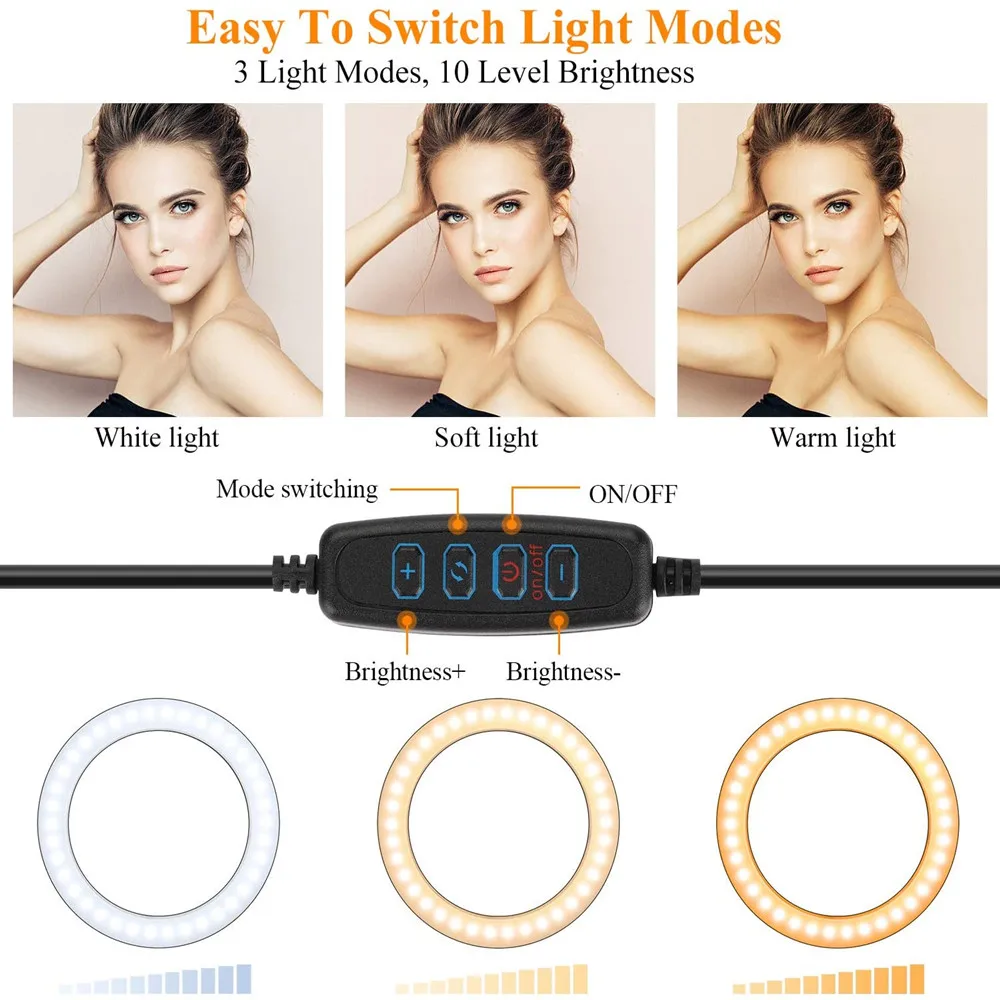 Selfie Ring Light with Cell Phone Holder Stand (13)