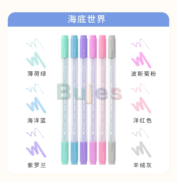 Japan MIDORI Coloring with Watercolor Pens for Children's Painting Art  Supplies Colorful and Bright Drawing Set