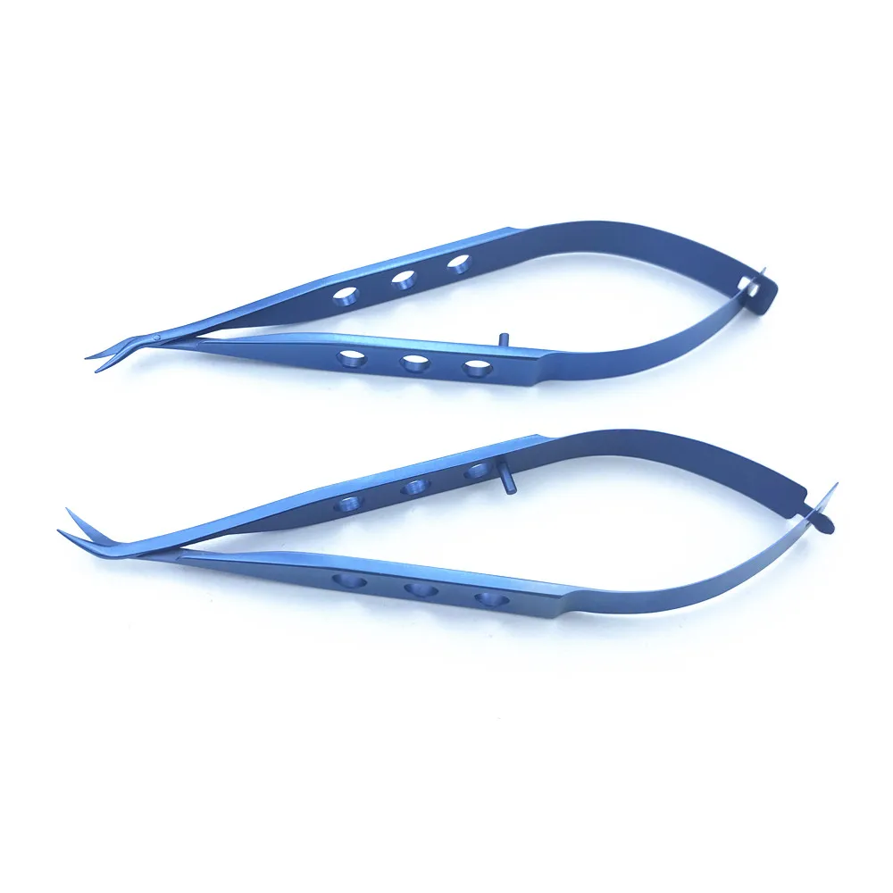 

Titanium Ophthalmic Castroviejo Corneal Iris Scissors Left/Right Veterinary Ophthalmic Surgical Instrument