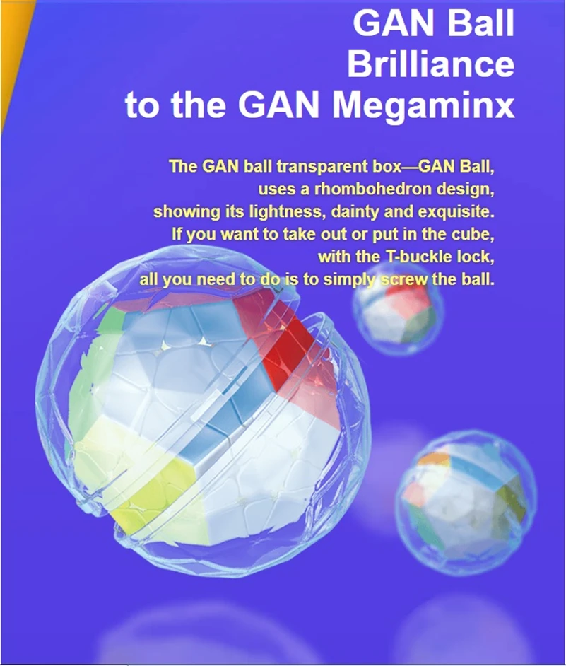GAN Megaminx M cube GAN Magnetic 3x3 Magic cube 12-sides cube Professional Magnetic cube GAN Mega 3x3x3 Speed cube Puzzle toys 5