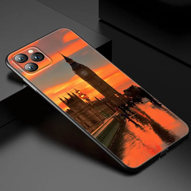 Beautiful Landmarks Phone Case For Apple iPhone 13 12 Mini 11 Pro XS Max XR X 8 7 6S 6 Plus 5S 5 SE 2020 Soft TPU Black Cover- H584cbb7031f94d64963a34bf6165b4cbv