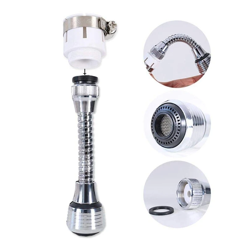 

Hot Sale Anti Splash Swivel Water Saving Faucet Sprayer Aerator Diffuse Nozzle Filter Tap For Kitchen Bathroom