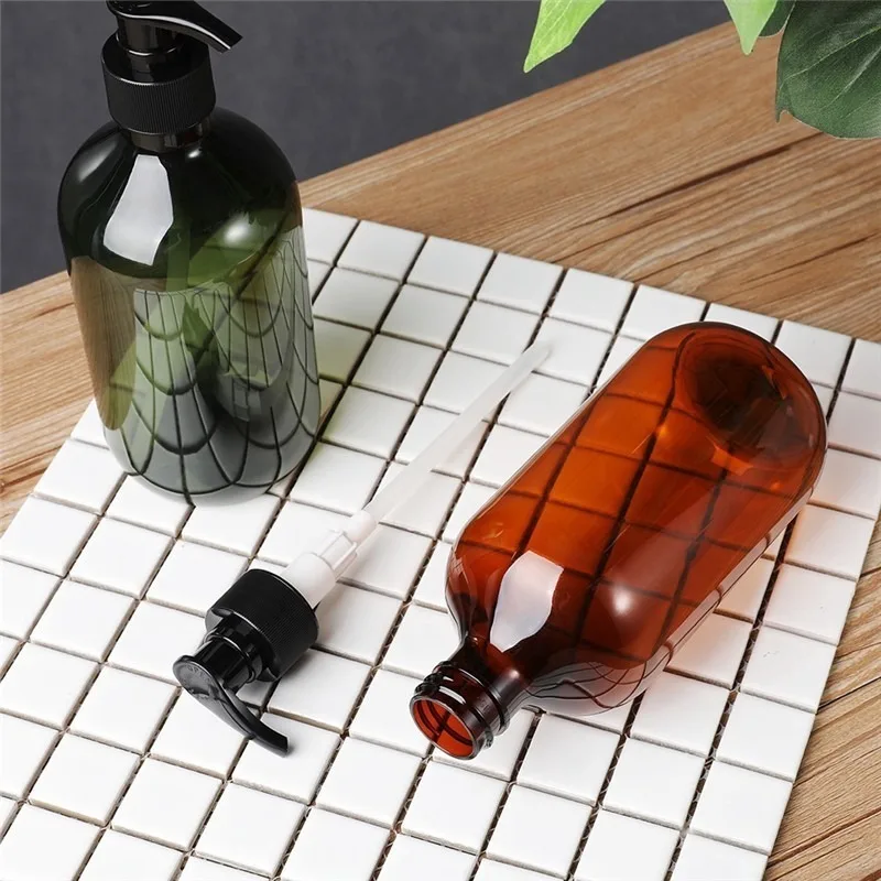 Soap dispenser 300/500 ml bathroom soap dispensers amber shampoo air lotion container press foam pump bottle for bath soap gel and cosmetics soap dispenser bottle foaming soap dispenser refillable plastic bottles foam pump bottle