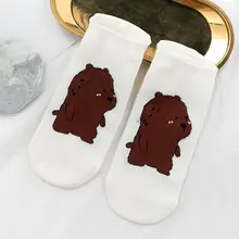 5 пар, Короткие хлопковые носки для мужчин и женщин, носки до щиколотки с рисунком Кита, пингвина, медведя