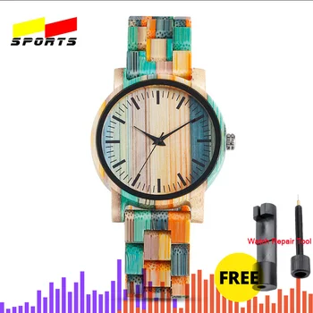 

QW Sports Montre Bambu Dama Madera Relojes De Mujer Bamboo Wristwatches Lady Women Custom Logo Wood Watch