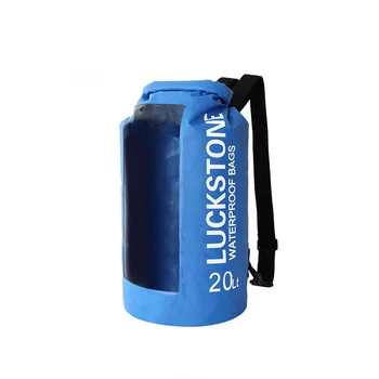 

Package mail pellucida window drifting swimming double shoulder waterproof bag 20Lpvc mesh waterproof bag