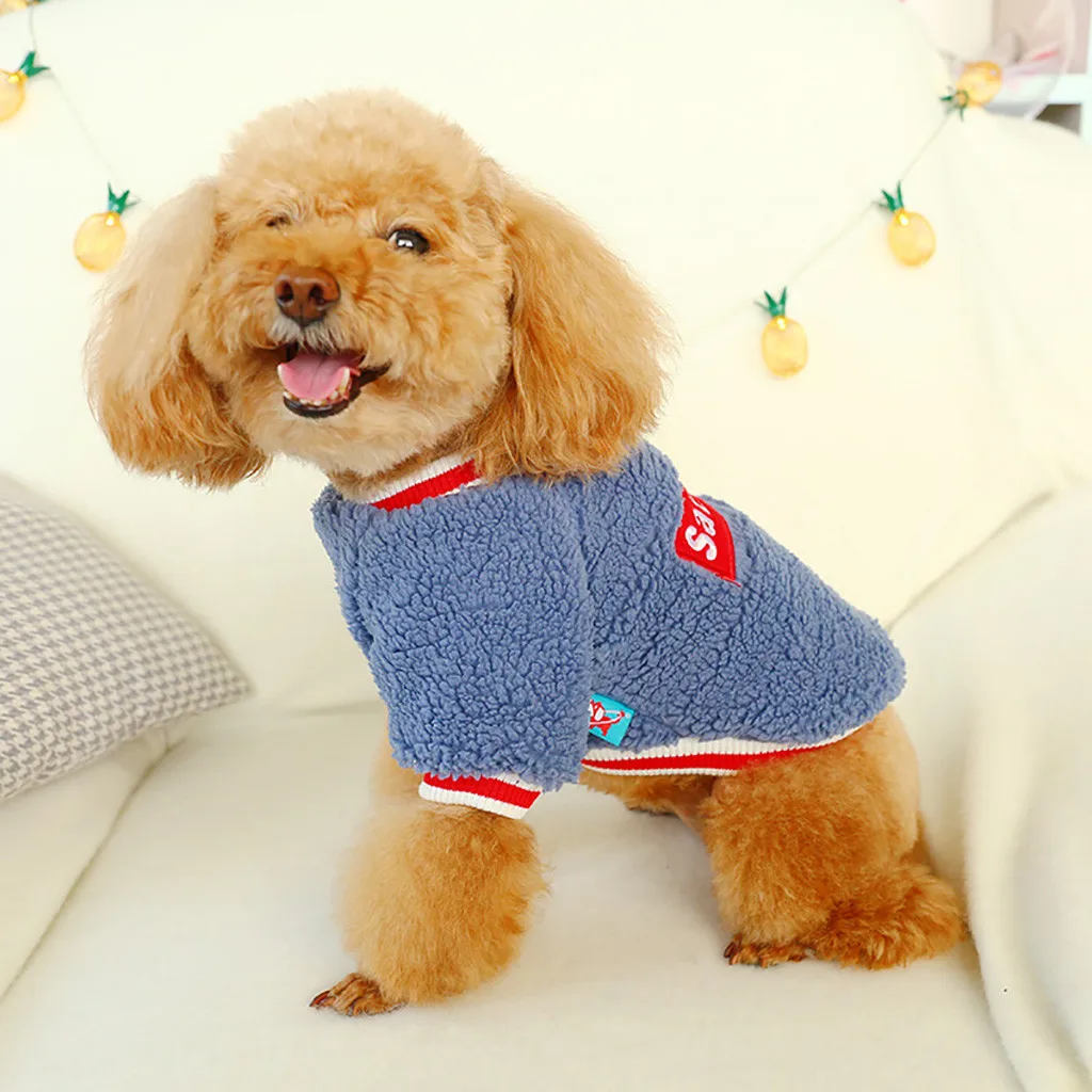 Повседневный зимний бархатный свитер с овечьей шерстью для собак, теплая одежда для маленьких собак, модный костюм пальто для щенка, котенка, товары для домашних животных, Mascotas
