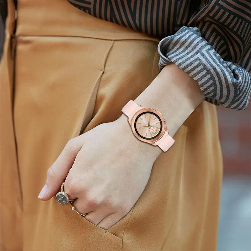 Joyozy 20 мм 22 мм цветной дышащий ремешок для samsung Galaxy watch 46 мм s3 s2 ремешок для часов нейлоновая петля для 22 мм huami amazfit 2
