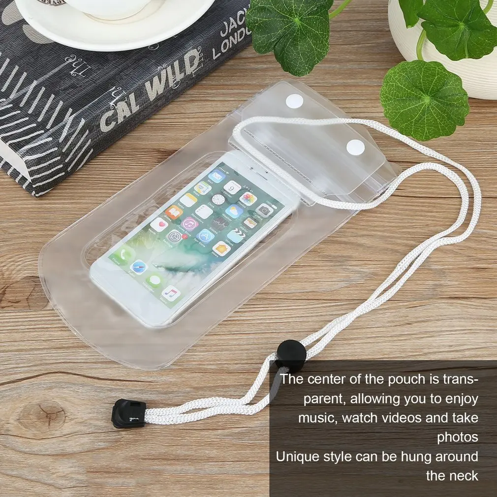 

Universal waterproof mobile phone bag Touch Screen Transparent Pouch Swimming Bag Case Cover For Phone