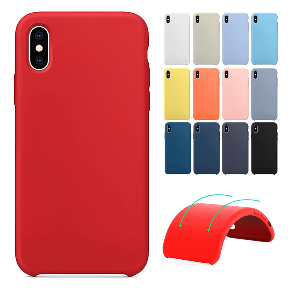 Оригинальный силиконовый чехол с логотипом для iPhone 11Pro MAX 6 6S 7 8 Plus X XR XS Max Розничная