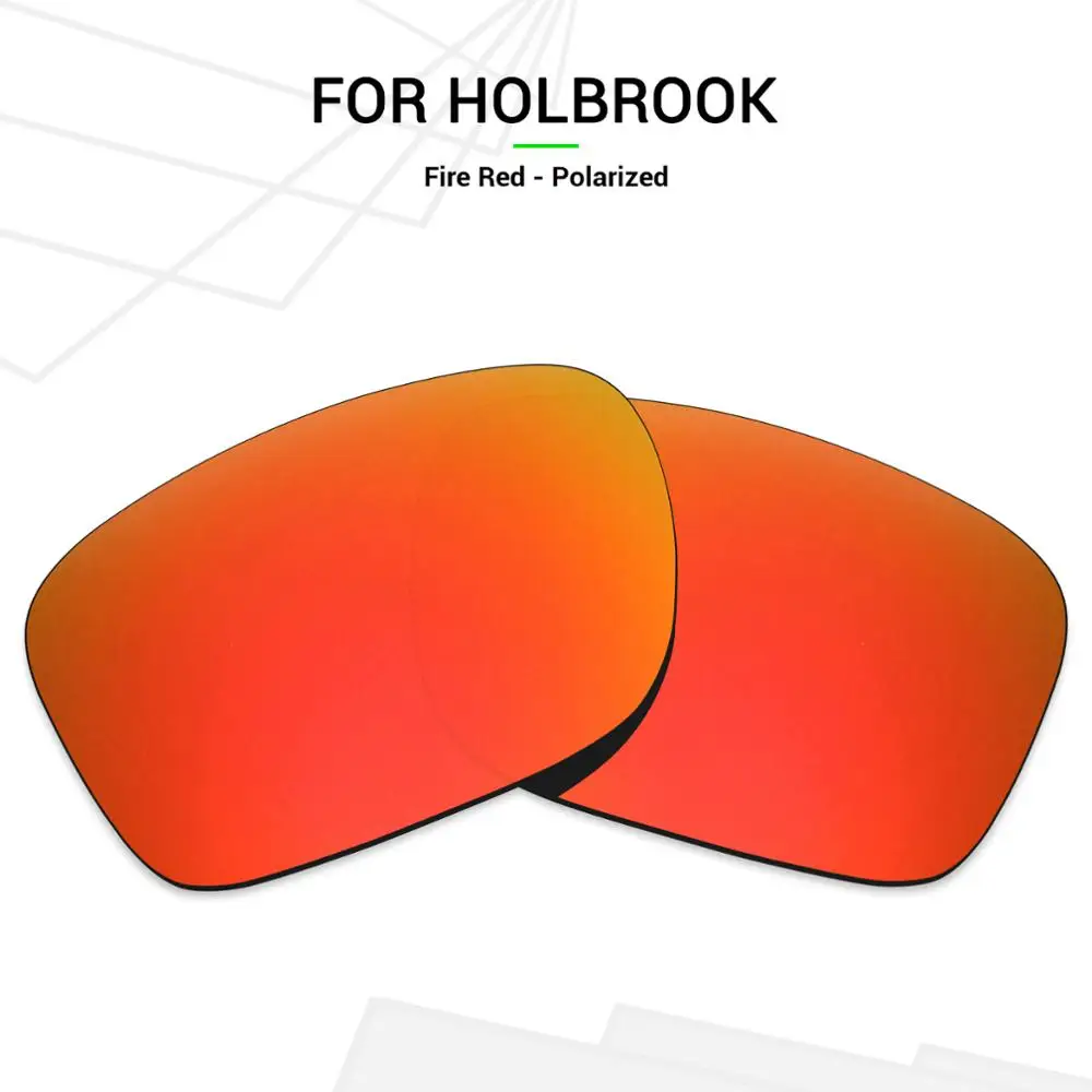 Mryok против царапин Поляризованные замены линзы для Oakley Holbrook OO9102 солнцезащитные очки огонь красный