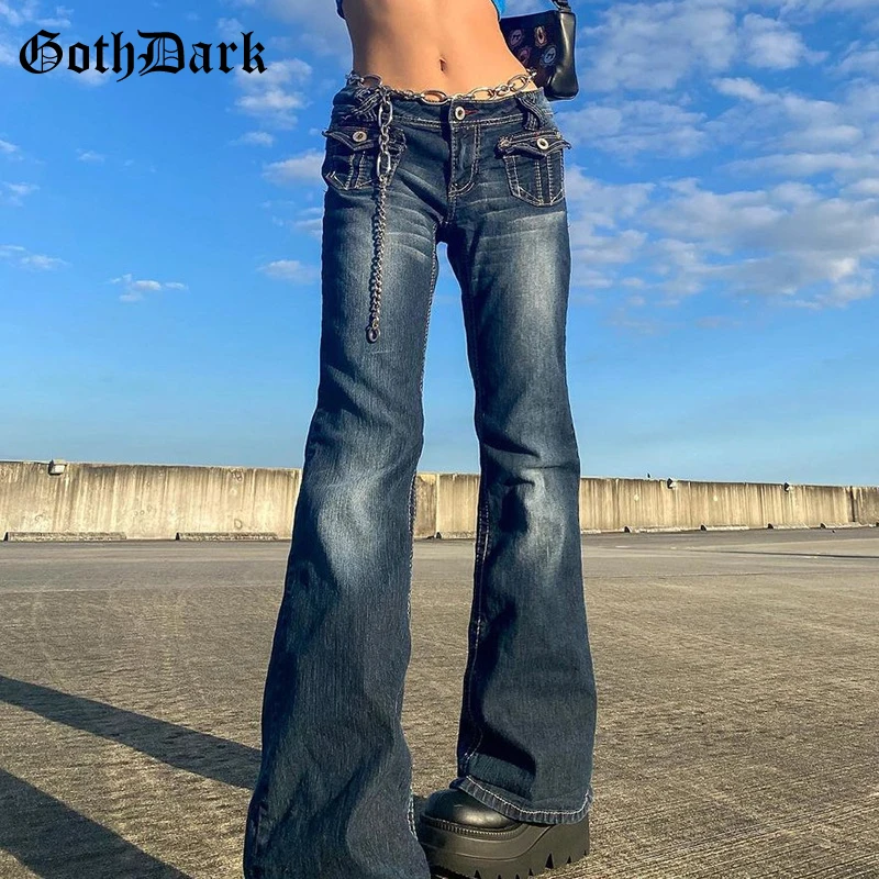 Goth Dark Y2k Low Raise Fashion Women 
