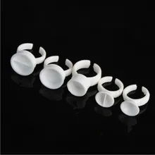 Одноразовые 100 шт. кольца с чернилами для татуажа, чашки S/M/L, Перманентный макияж, пигмент, держатель для бровей, наращивание ресниц, клей, разделитель, контейнер