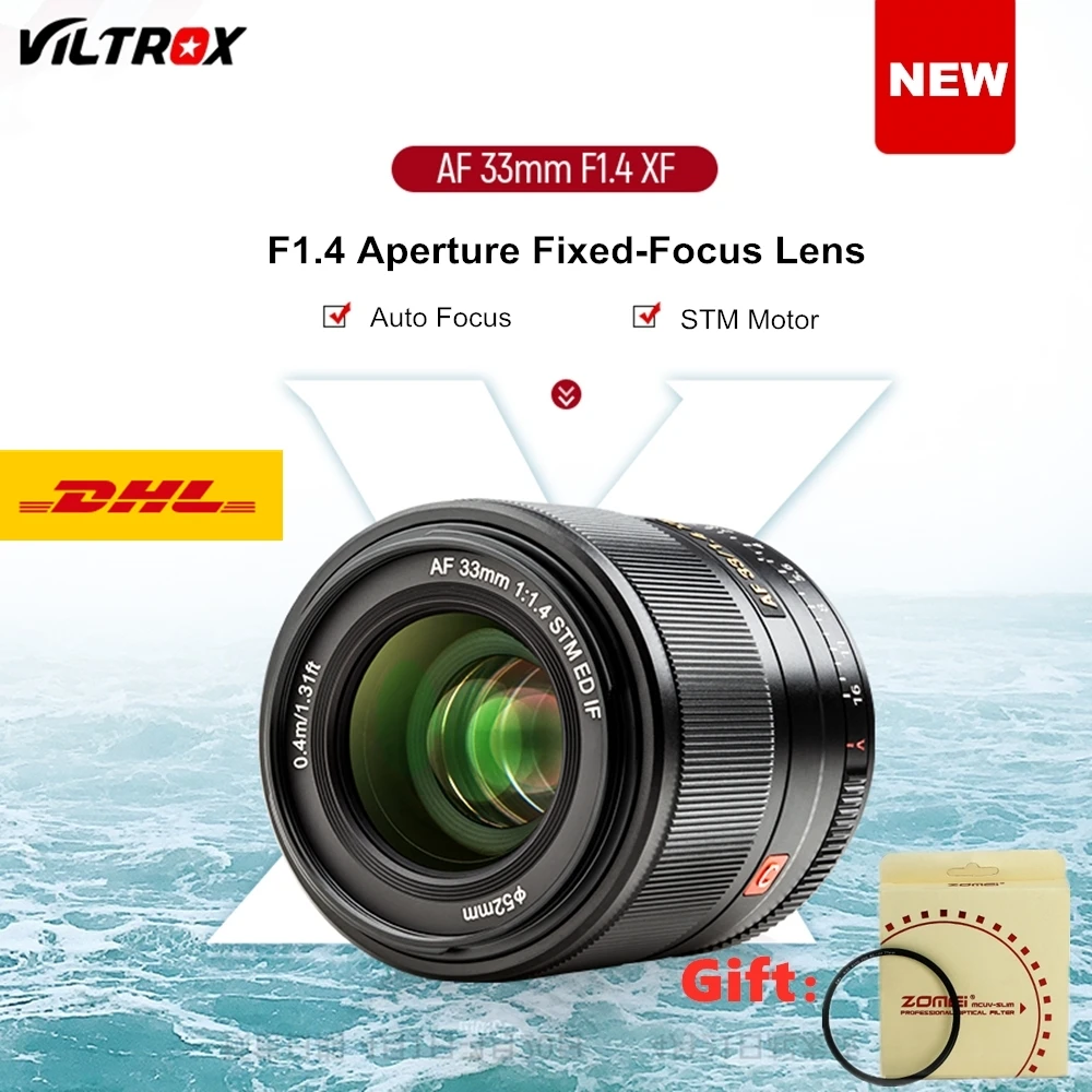 VILTROX 33 мм F1.4 STM Автофокус Объектив с фиксированным фокусом для Fujifilm FUJI X mount T3 X20