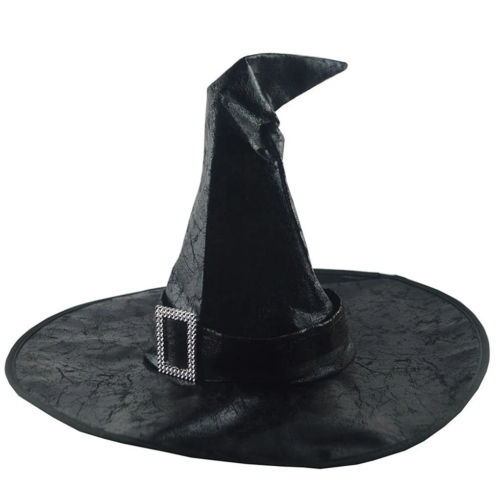Для женщин большой Ruched ведьма аксессуар, шляпа праздник маски для празднования Хэллоуина Колледж фестиваль вечерние украшения Шапки