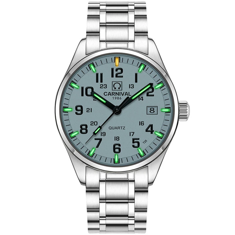 Карнавальные часы T25 Tritium мужские модные светящиеся кварцевые наручные топ бренд