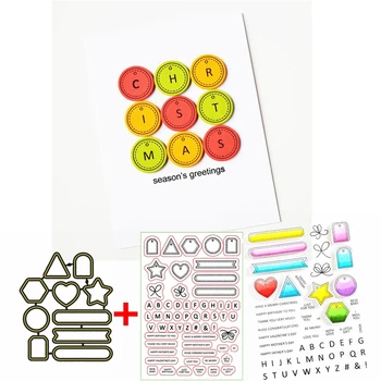 

Varisized Tag+Alphabets+Phrase Clear Stamp+Die Cut Varisized Tag+Alphabets+Phrase stamps and dies 2020 For DIY Card Making
