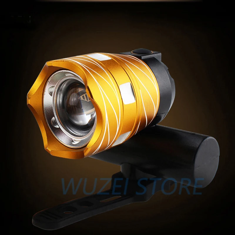 Best Bicycle light USB T6 Rechargeable Adjustable cycling Light 3000mA Battery Front Bike Headlight Lamp LED 0