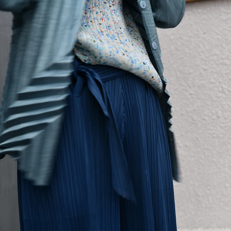 Miyake Style Designer Textured Hand Pleated
