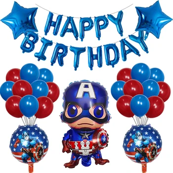 

spider cartoon man foil balloons super hero them party decoration children boys happy birthday cartoon inflatbal helium balls