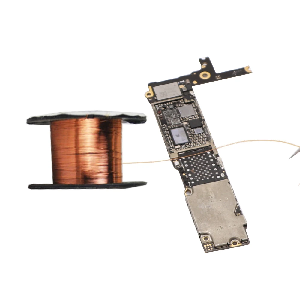 5 pz/1 pz isolamento rame filo di saldatura ponticello filo 0.01mm per scheda madre del telefono impronta digitale Pcb riparazione strumento di saldatura