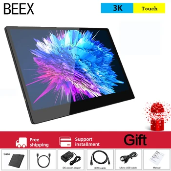 

Portable PC Monitor Screen 3K IPS 1080P HD Monitors 13.3Inch 1920x1080 Touch Screen For Ps4 Switch Xbox Gaming Laptop Display