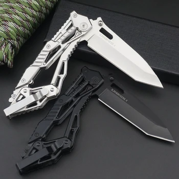 

213mm(8.4'') 58HRC Cool Pocket Folding Knife Tactical Hunting Survival Combat Knives EDC Multi Tool Aluminum Handle Military