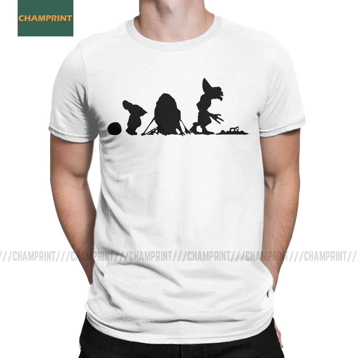 Men T-Shirt Grevolution Gremlins100% Cotton Tee Shirt Short Sleeve Gizmo 80s Movie Mogwai Monster Horror Retro Sci Fi T | Мужская одежда