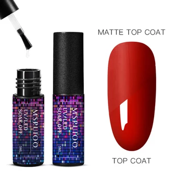 

MSRUIOO Matte Top Coat and base foundation gel Polish UV LED Nail Polish Semi Vernis Permanent Gel Varnish matte top