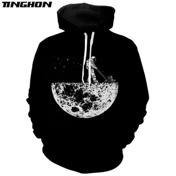 

XS-7XL Summer Fashion Mens Womens T-shirt Astro Chores Creative 3d Print Casual Hooded Jacket Hoodies Sweatshirts