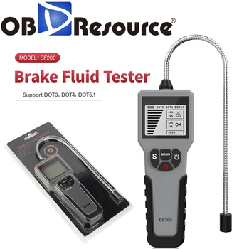 BF200 Digital Brake Fluid Tester for DOT3 DOT4 DOT5.1 Water Content Detector LED Display Oil Quality Test Pen Car Accessories
