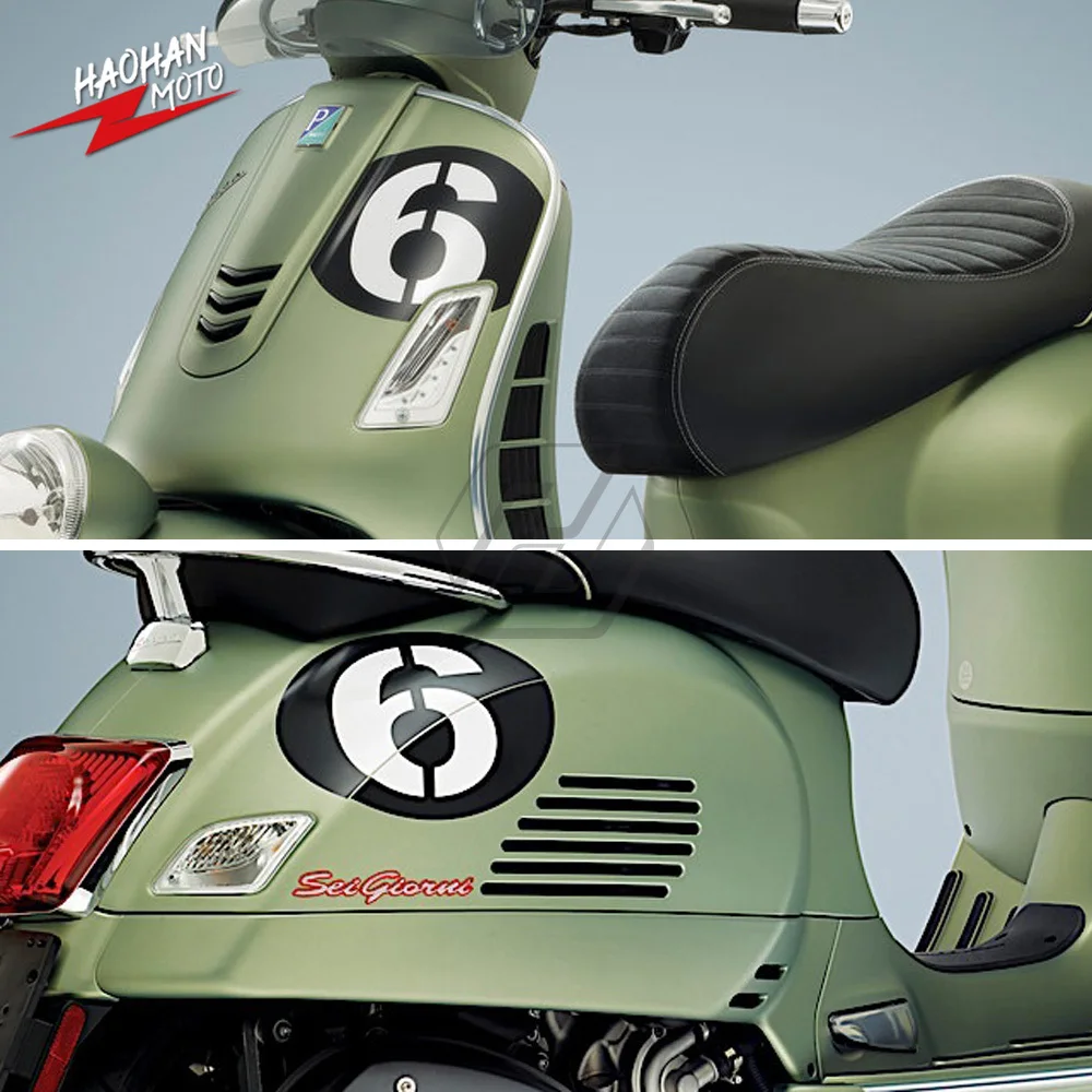 For Piaggio Vespa Series 2 Sei Giorni GTS 300 GTS300 GTS300ie Supersport Decals Number 6