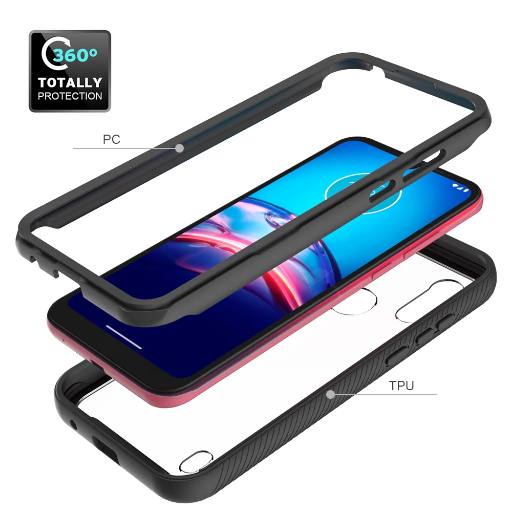 Полная защита противоударный чехол для Motorola Moto E6S E G7 Plus G8 Play One Zoom Vision Marco Action