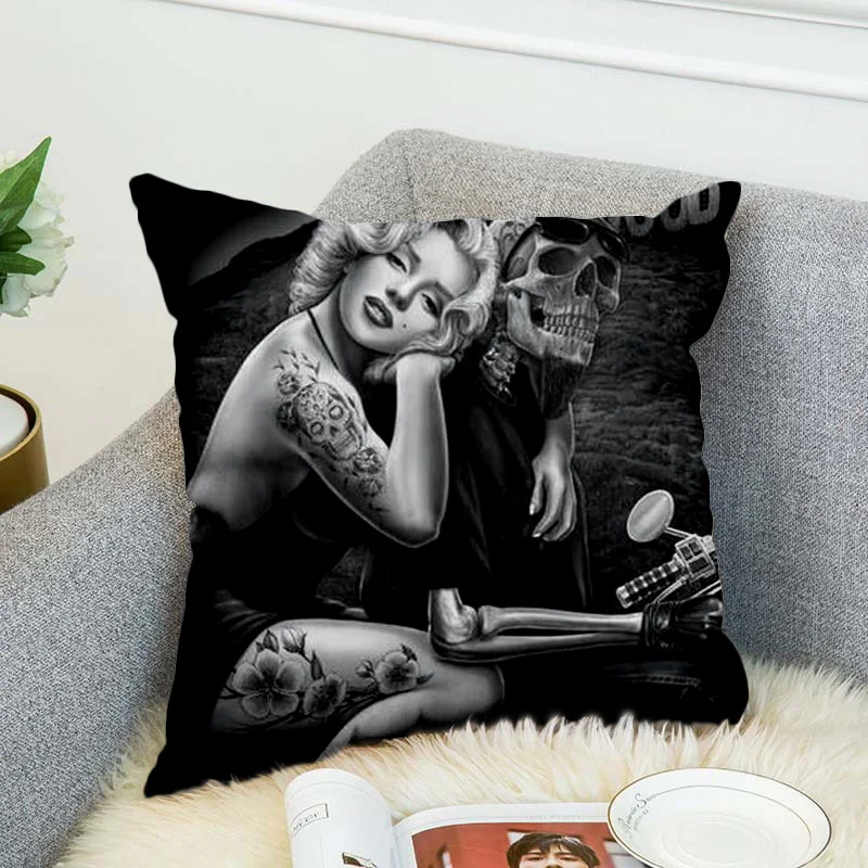 Marilyn Monroe Pillow Case Polyester Decorative Pillowcases Throw Pillow Cover style-4