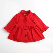 Новое Осеннее однотонное пальто для девочек