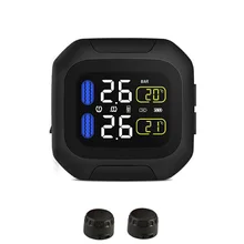 С 2 датчиками система сигнализации для автомобиля беспроводная Замена TPMS инструмент для мотоцикла usb зарядка монитор давления в шинах в режиме реального времени