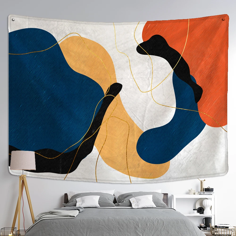 Psychedelic Hippie Print Tapestry Living Decoration House Tapestry Macrame Wall Hanging Home Art bohemian Decor Fireplace